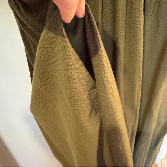 Lovely Green Seersucker Madewell Long Plus Size Dress - Picture 6 of 10